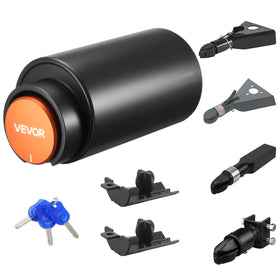 VEVOR front view of trailer lock showing secure fit and heavy-duty protection