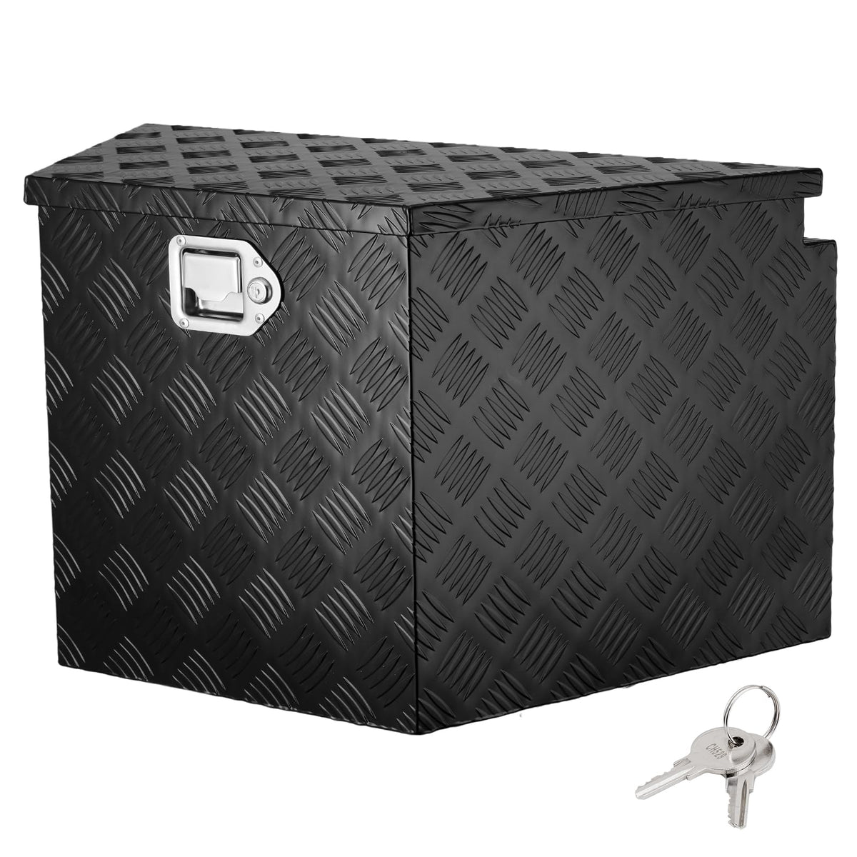 VEVOR front view of trailer tongue box showing durable construction and compact storage benefit