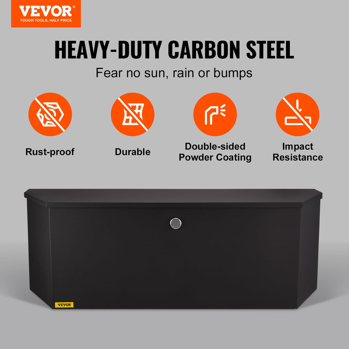 VEVOR lid open view with gas strut for easy access and safety