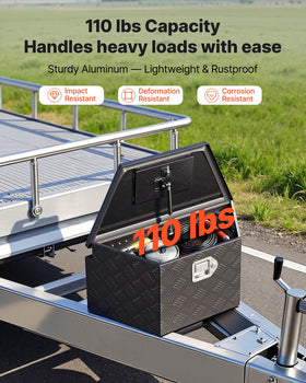 VEVOR lock and two keys close-up demonstrating secure latching system and theft deterrence