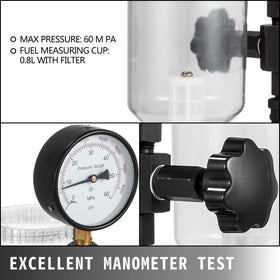VEVOR transparent 0.8L fuel cup with Bosch 5-micron filter for clear spray inspection