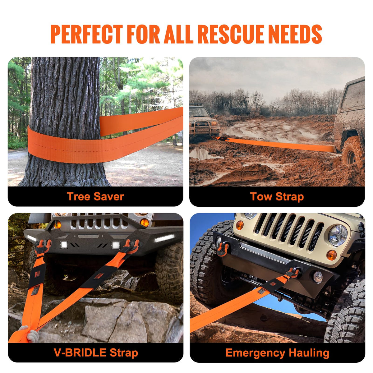 VEVOR strap attached to tree saver anchor preserving tree and equipment