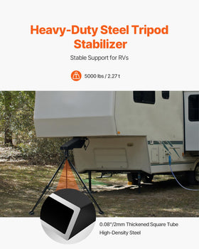 VEVOR folded compact tripod stabilizer fits in trunk for easy transport and storage