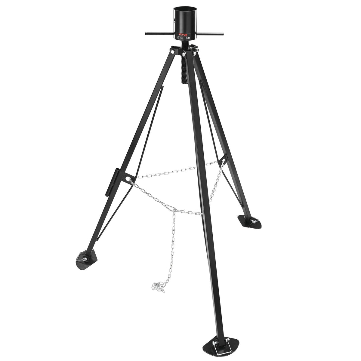 VEVOR front view of tripod stabilizer showing sturdy support and improved trailer steadiness