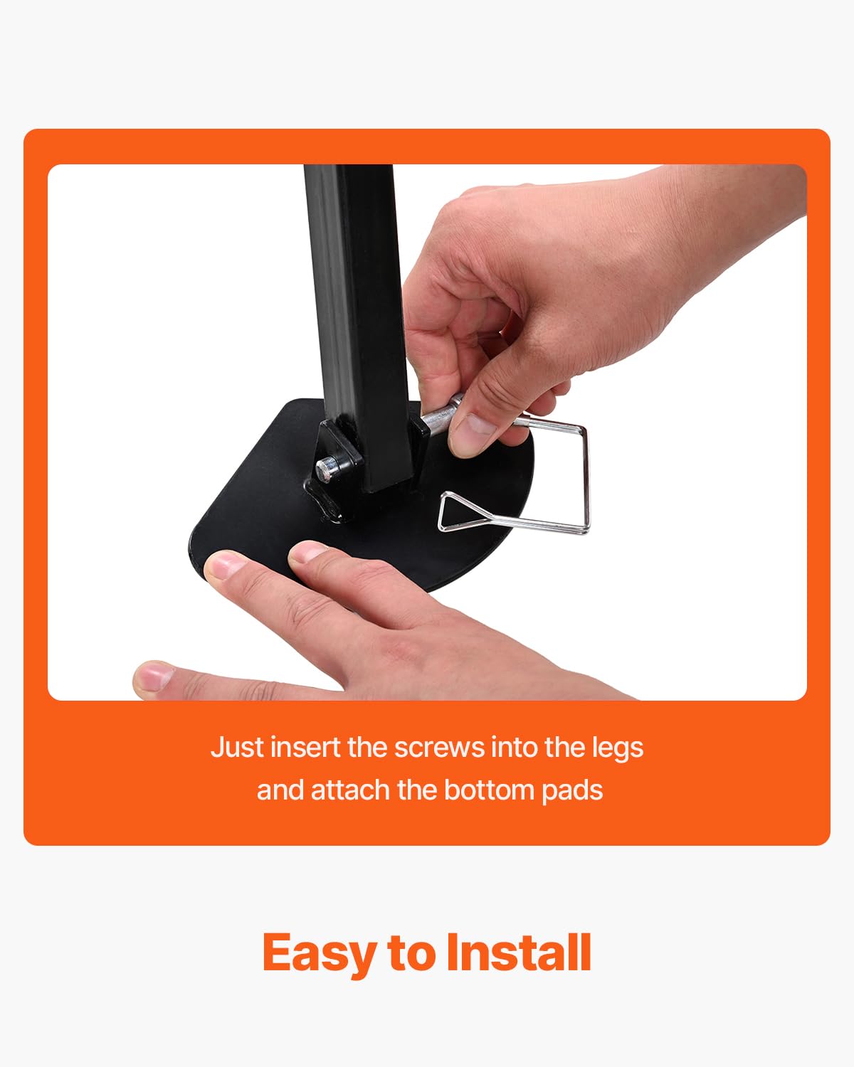 VEVOR height adjustment mechanism showing quick setup and reliable locking at desired height