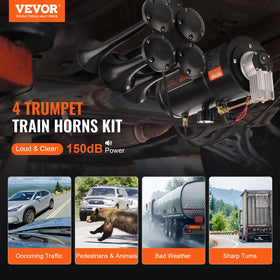 VEVOR trumpet close-up highlighting metal finish and corrosion resistance benefit