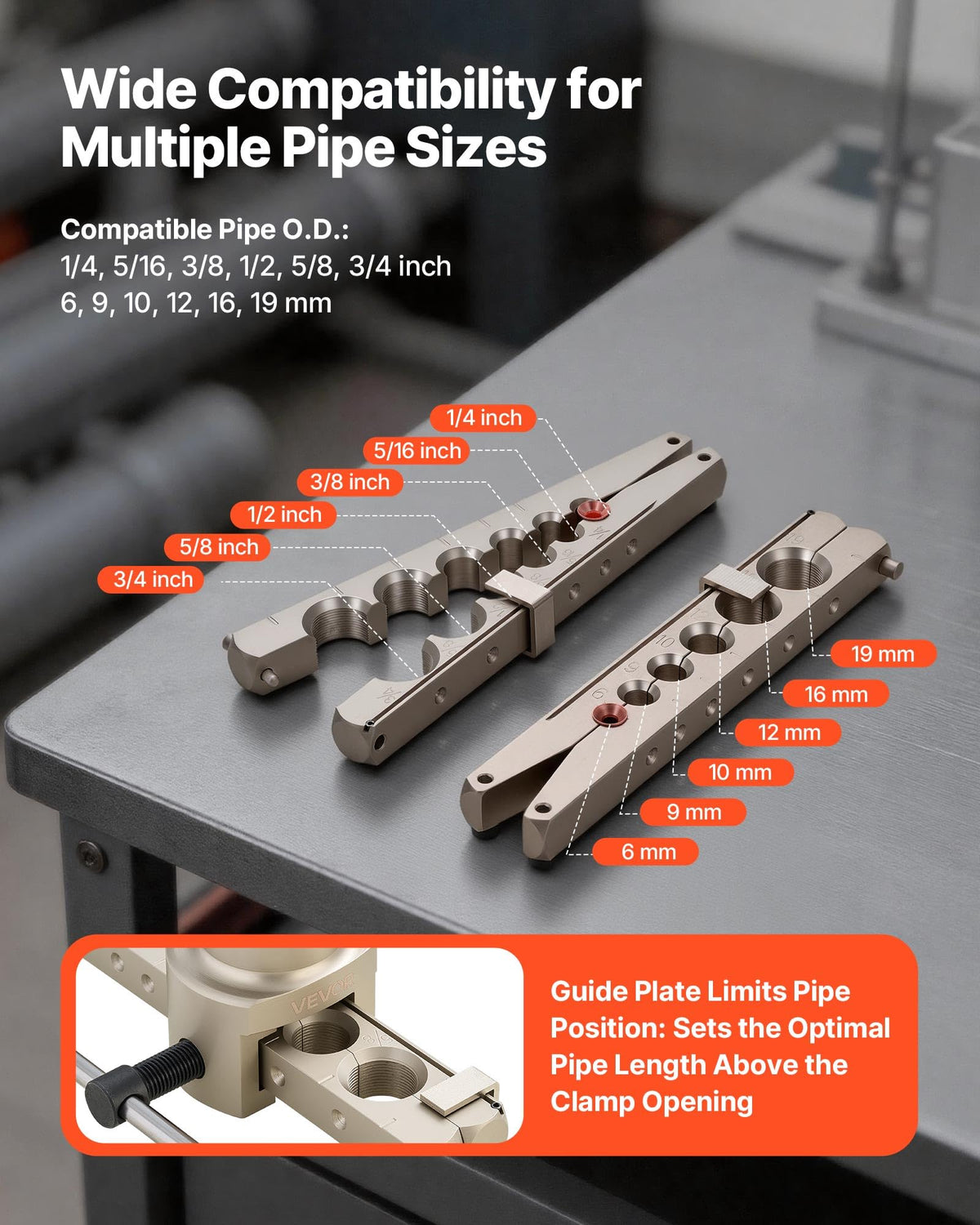 VEVOR tube cutter detail delivering clean square cuts for sealing