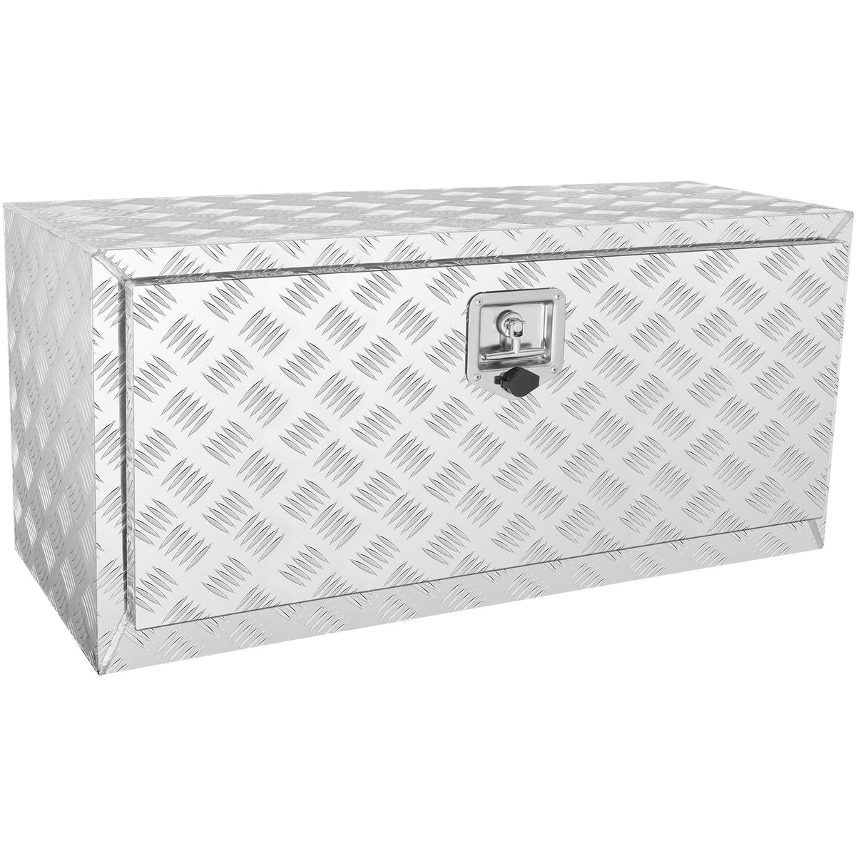 VEVOR front profile of underbody box showing durable storage benefit