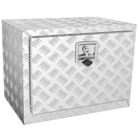 VEVOR underbody box front view showing durable aluminum storage benefit