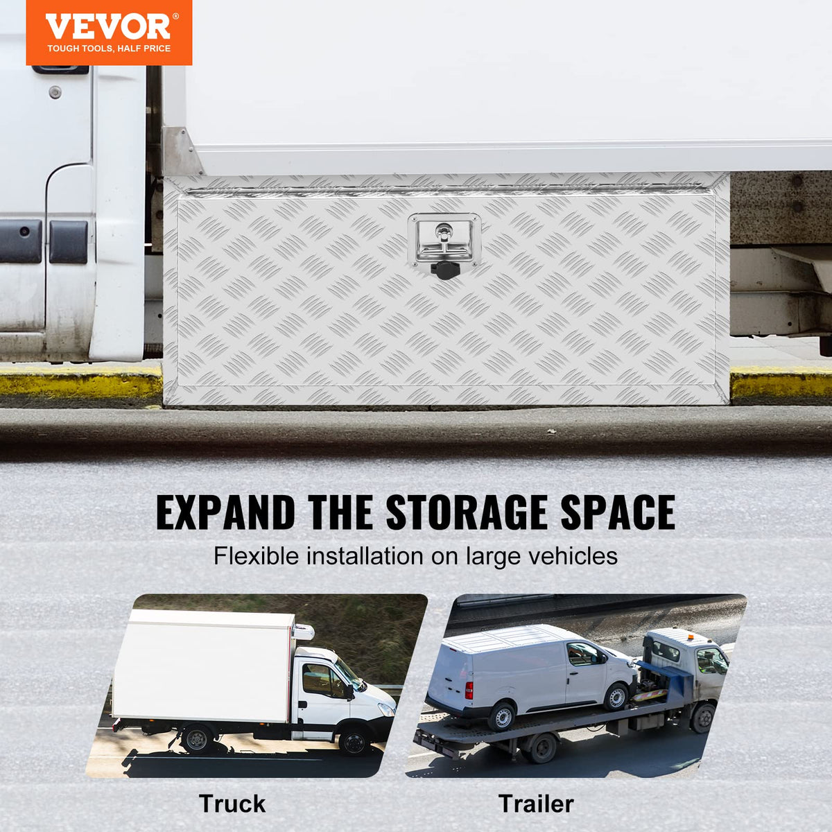 VEVOR recessed T-handle lock detail demonstrating theft deterrent benefit