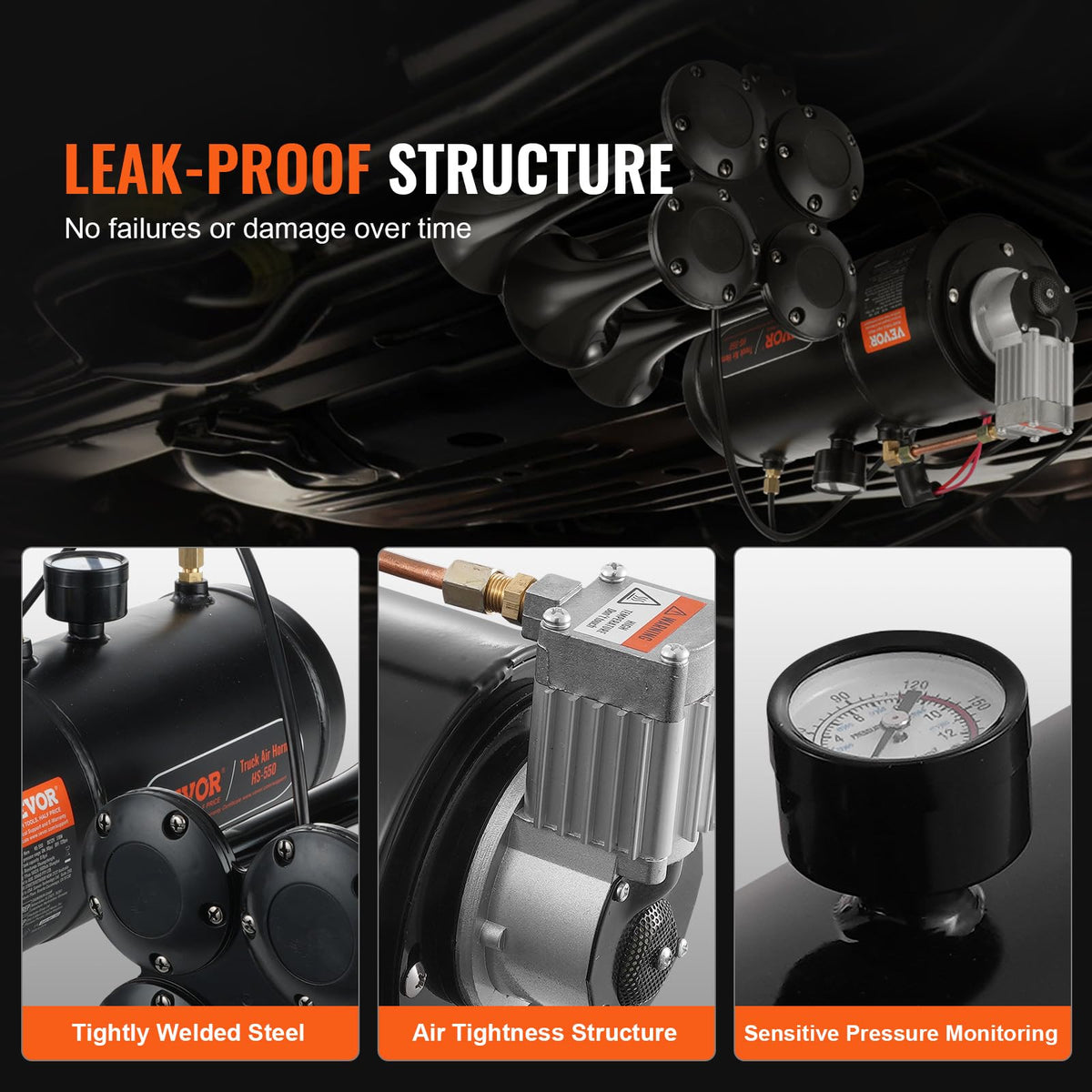 VEVOR underside mounted installation demonstrating secure placement and vibration reduction