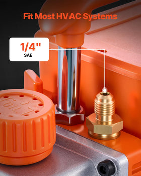 VEVOR vacuum pump oil sight window visible for easy maintenance and oil-level checks benefit