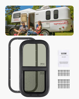 VEVOR vertical window front view showing sleek tinted glass and privacy benefit
