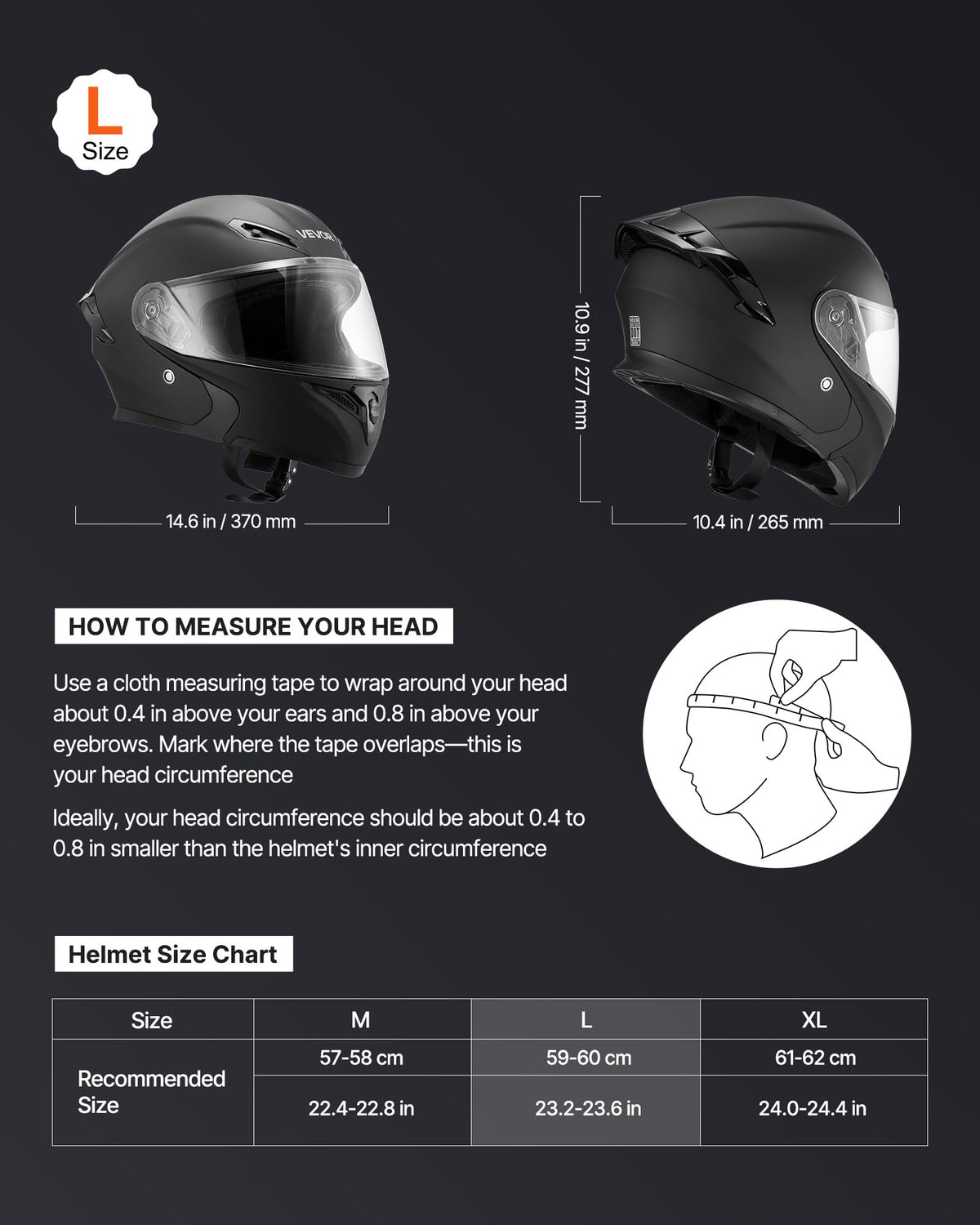 VEVOR visor closeup large clear shield for improved visibility
