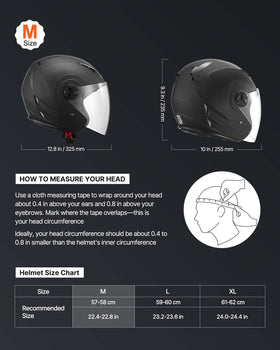 VEVOR clear visor close-up showing wide view and debris protection for safer riding