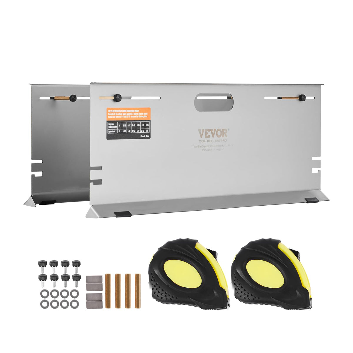 VEVOR full kit layout with plates, rods, tapes, magnets and hardware for quick setup
