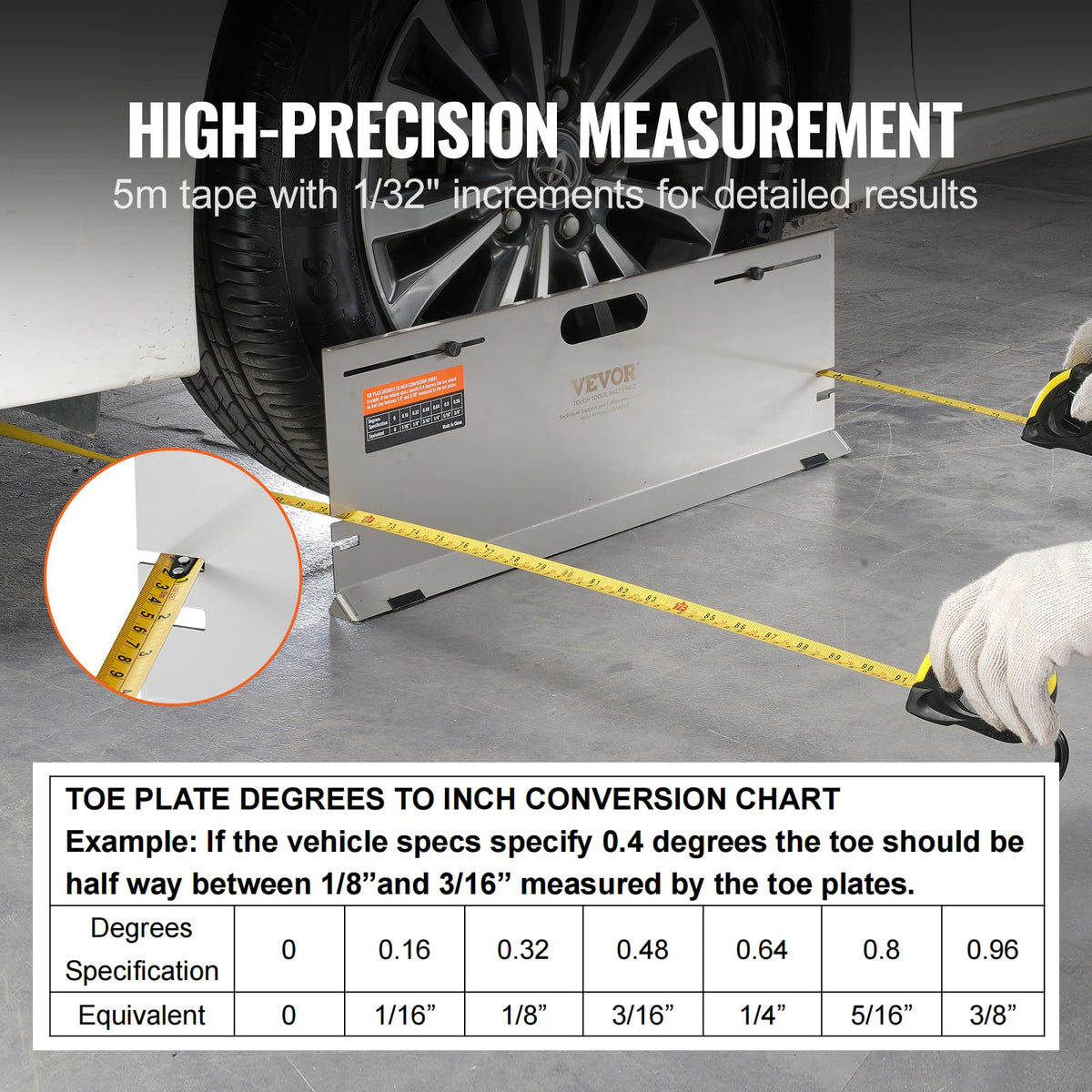VEVOR adjustable alignment rods extended to show fit range and secure mounting benefit