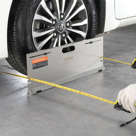 VEVOR size comparison with a ruler showing plate dimensions and workshop scale