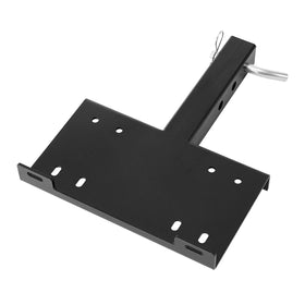 VEVOR winch mount front view showing receiver and mounting plate benefit durability