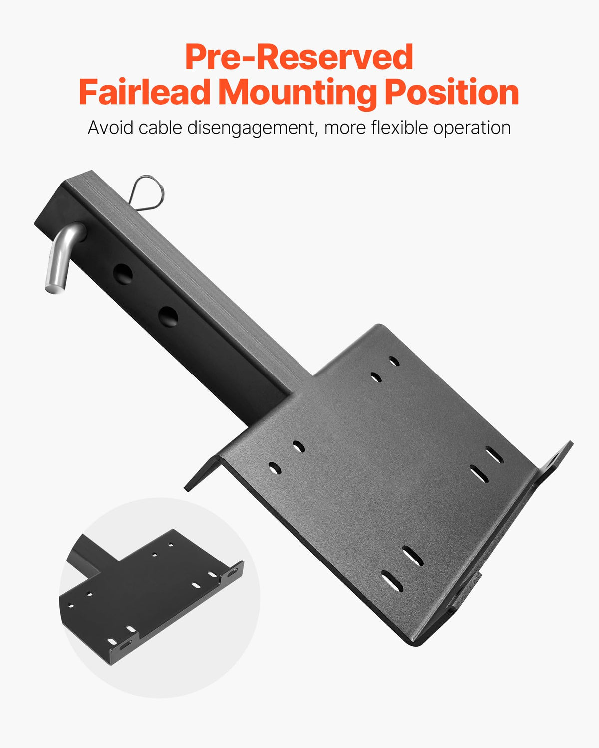 VEVOR winch mount with winch attached demonstrating ready-to-use towing capability