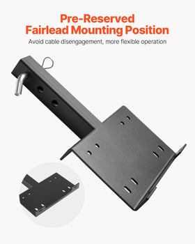 VEVOR winch mount with winch attached demonstrating ready-to-use towing capability