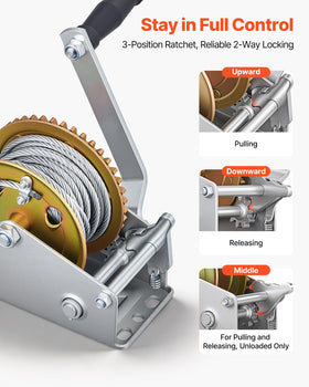 VEVOR exposed ratchet mechanism displaying three-position bidirectional control