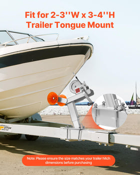 VEVOR U-bolt mounting to trailer tongue providing secure attachment