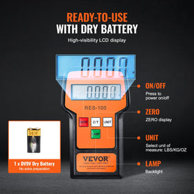 VEVOR wired remote tilted 120° for clear reading and convenience