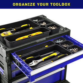 Vexercisehoop medium tray detail highlighting smooth interior and organized screwdriver storage benefit
