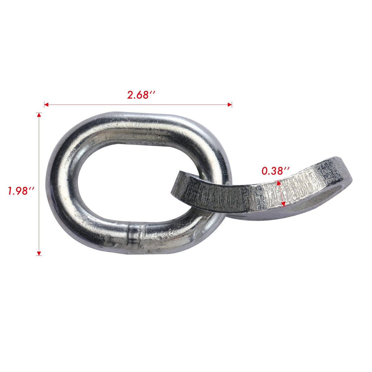 VEXPLO close-up of welded loop and plate edge showing durable steel construction