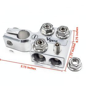 Vgate close-up showing hole holders and secure cable seating for high-current use