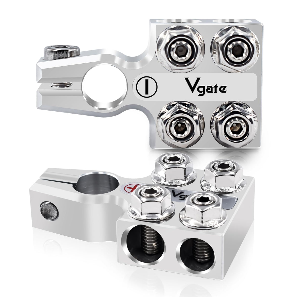 Vgate front view of terminal connector showing organized multi-post layout and easy access