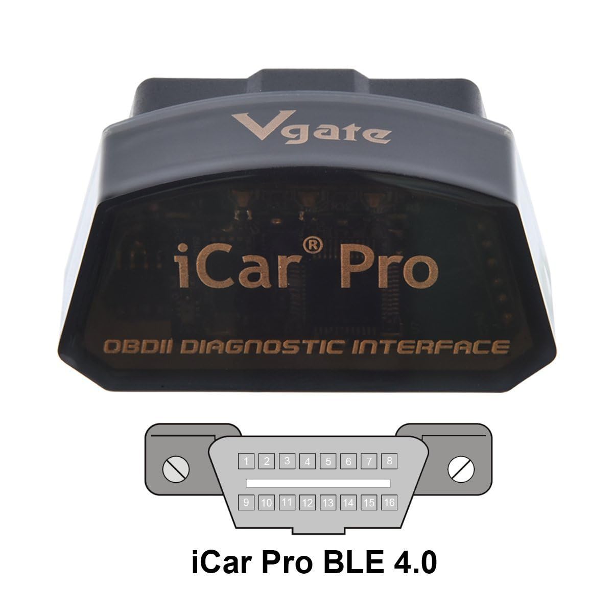 Vgate iCar Pro in car cabin showing smartphone diagnostics convenience during driving
