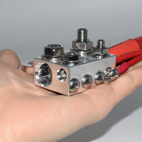 Vgate arranged screws and studs showing included 4mm, 6mm, 8mm sizes for versatile terminations