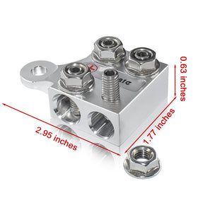 Vgate mounted on battery post illustrating secure bolt-down or stud installation