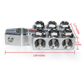 Vgate threaded studs and 2/0 AWG holes showing versatile connection points