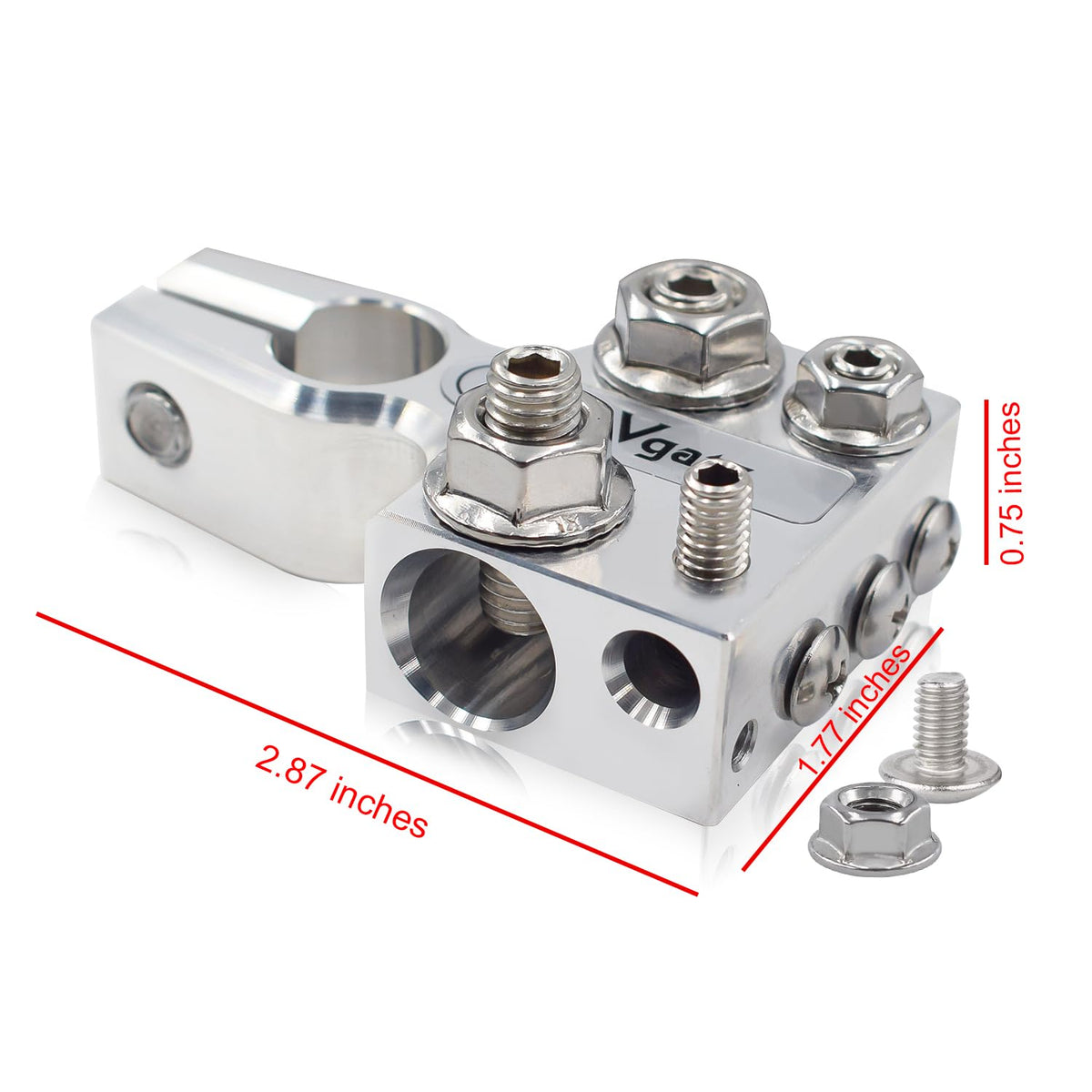 Vgate close-up of hole holders highlights support for large AWG cables
