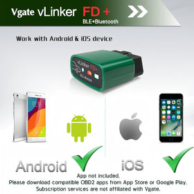Vgate vLinker FD+ streaming live data to app displaying real-time sensor monitoring