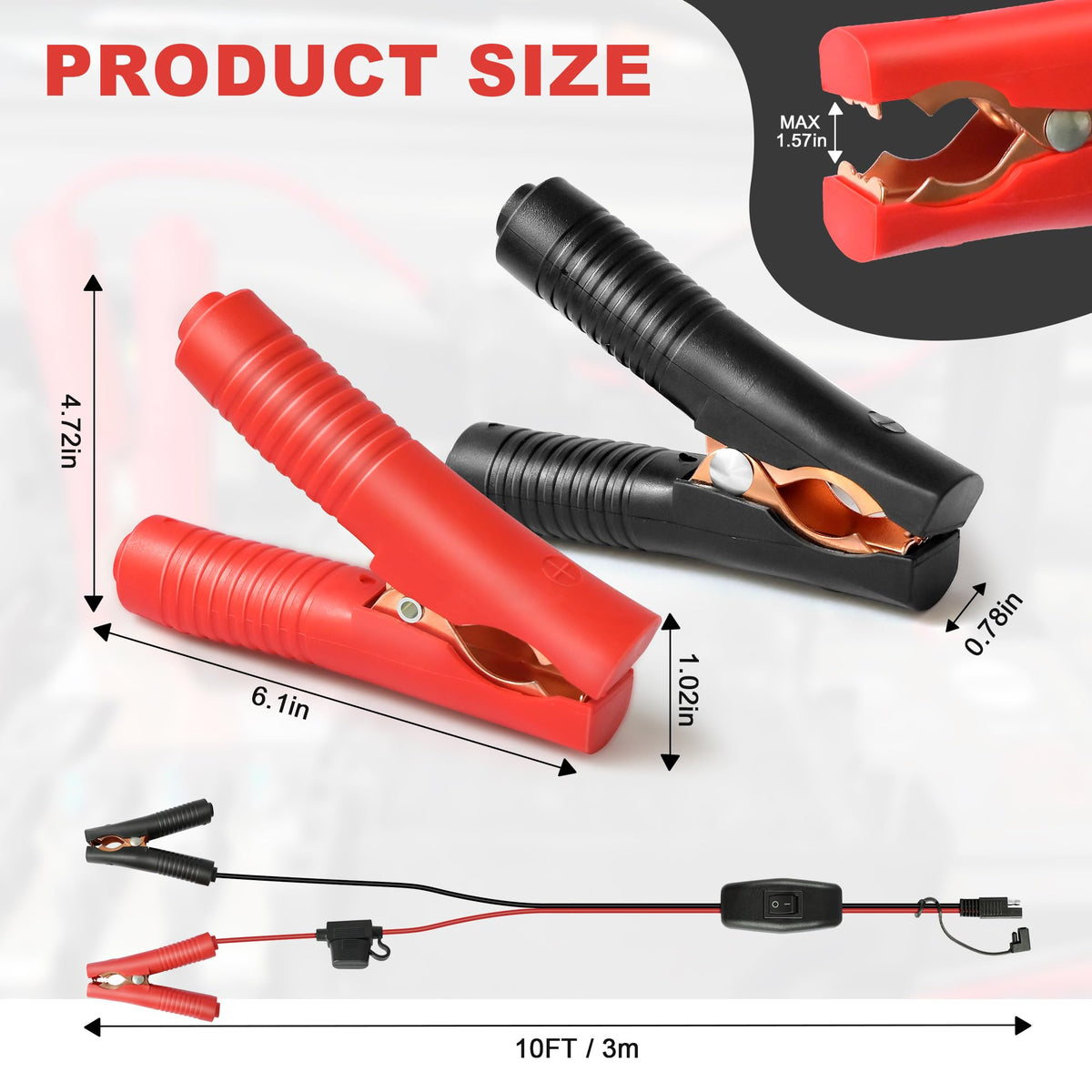 vgoviwin SAE connector detail with weatherproof cover for protection