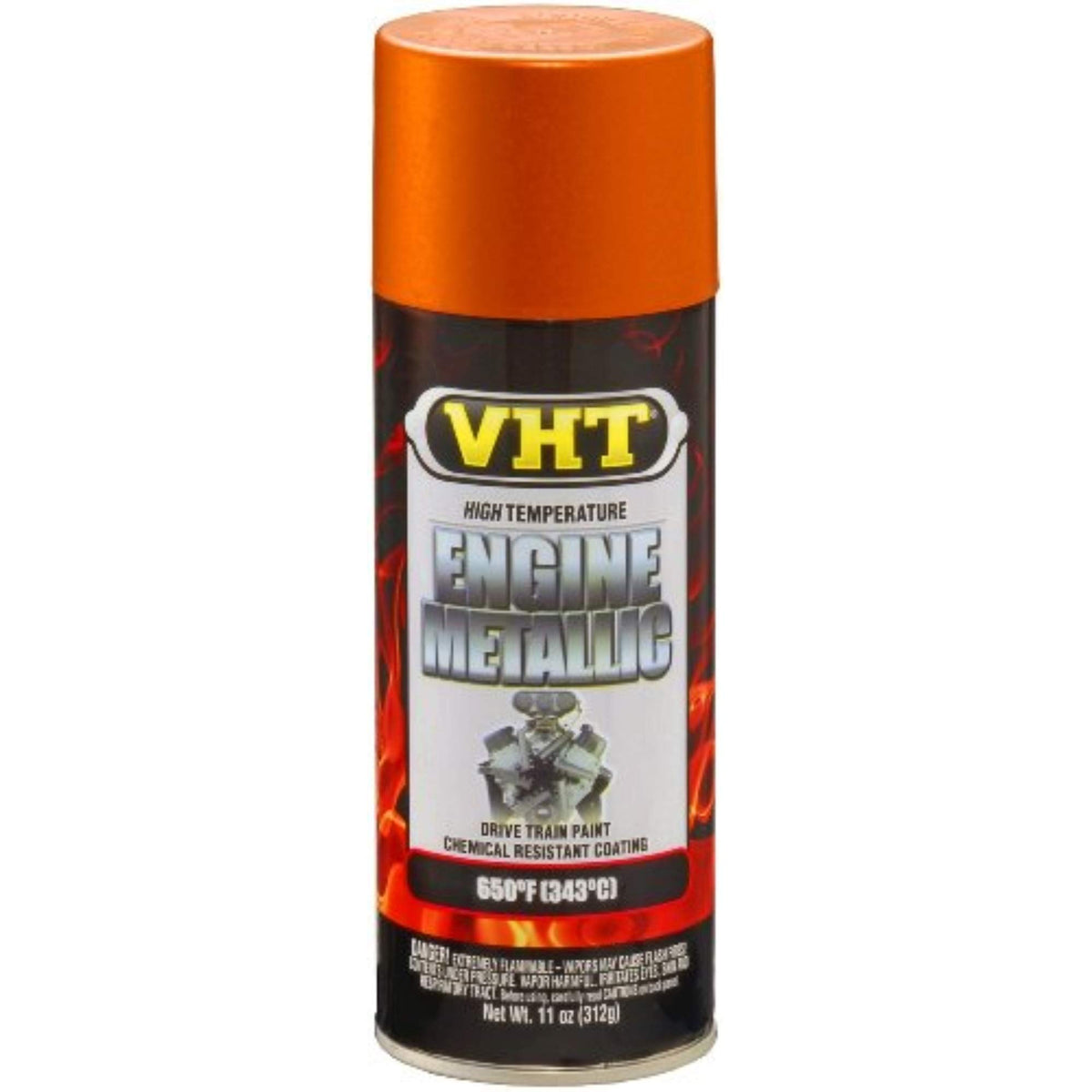 VHT aerosol can front label showing burnt copper color and high-heat benefit