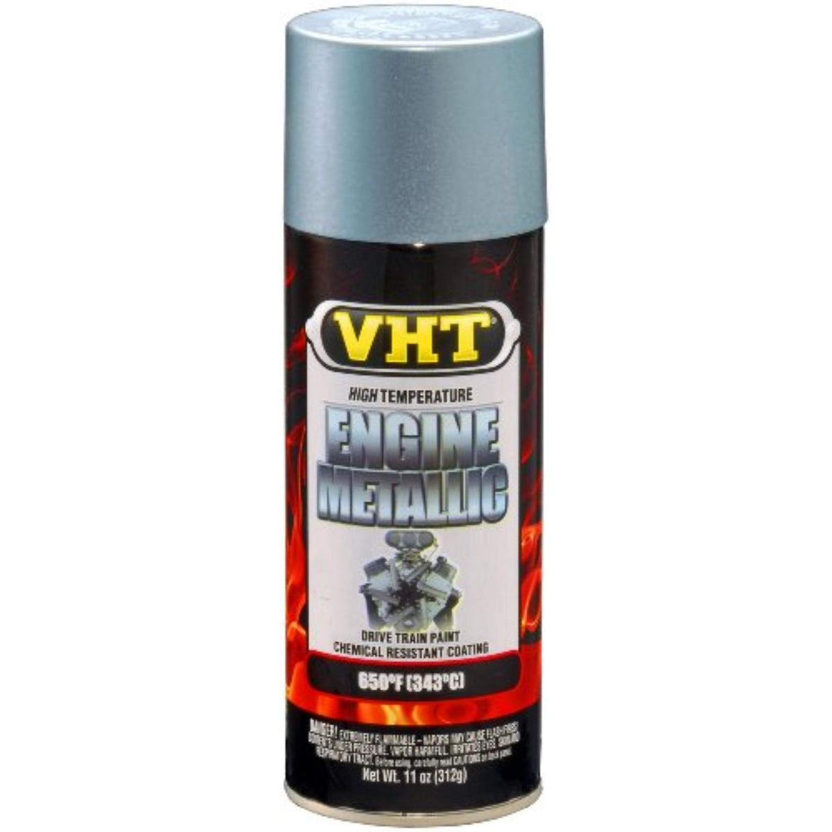 VHT aerosol can front view showing color and durable engine finish