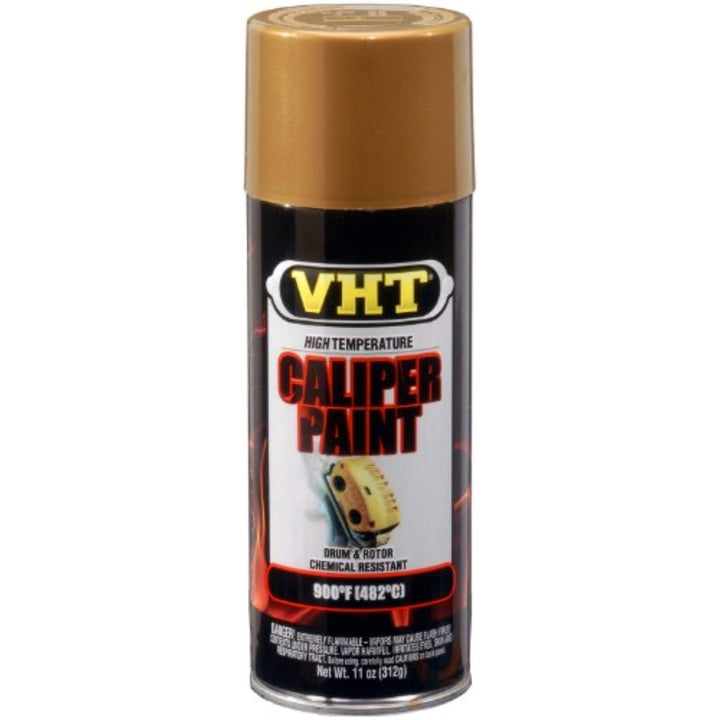 VHT SP736 gold aerosol can front view showing label and nozzle for durable caliper finish