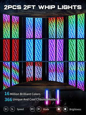 VI9000 close-up of spiral LED tube displaying uniform 360° glow and eye-catching pattern