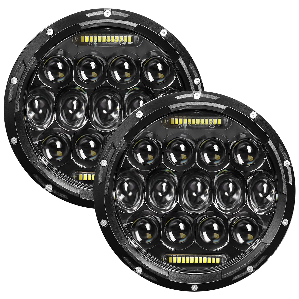 VI9000 front view 7-inch headlight showing clean beam benefit