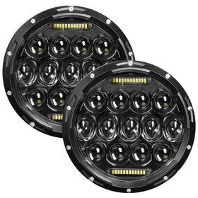VI9000 front view 7-inch headlight showing clean beam benefit