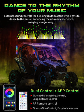 VI9000 installed on UTV at night enhancing visibility and style