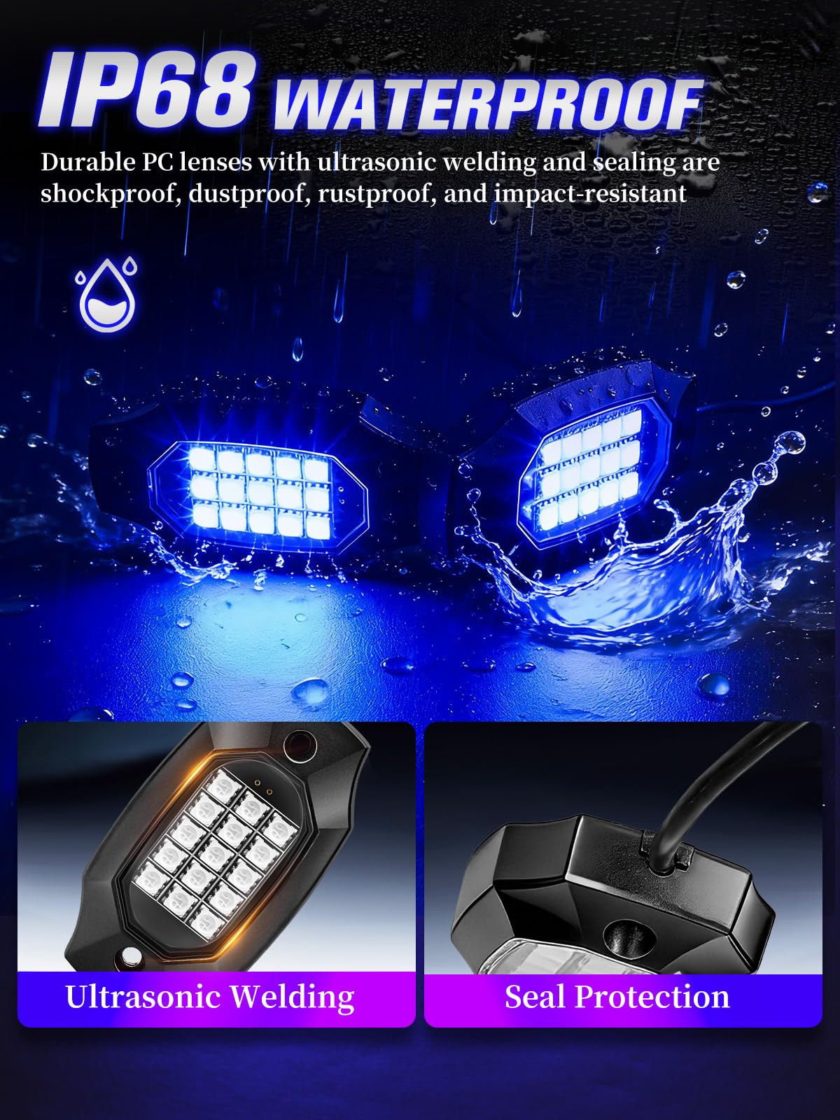 VI9000 RF remote and smartphone app control showing flexible color and mode changes