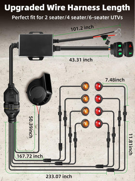 VI9000 wiring length shown with measuring tape for fit confirmation