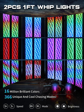 VI9000 spiral tube close-up showing dense LEDs and bright uniform illumination