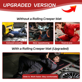 VICTORY DRIVE closeup of diamond-quilt PU surface for staying-in-place padding